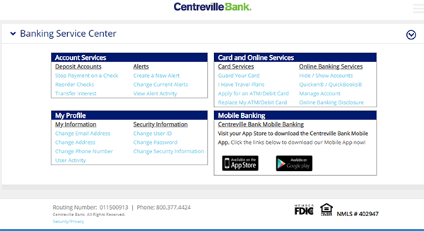 Versatiles Banking Service Center