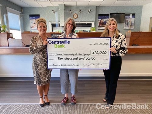 Centreville Bank Charitable Foundation Access Community Action Check Presentation