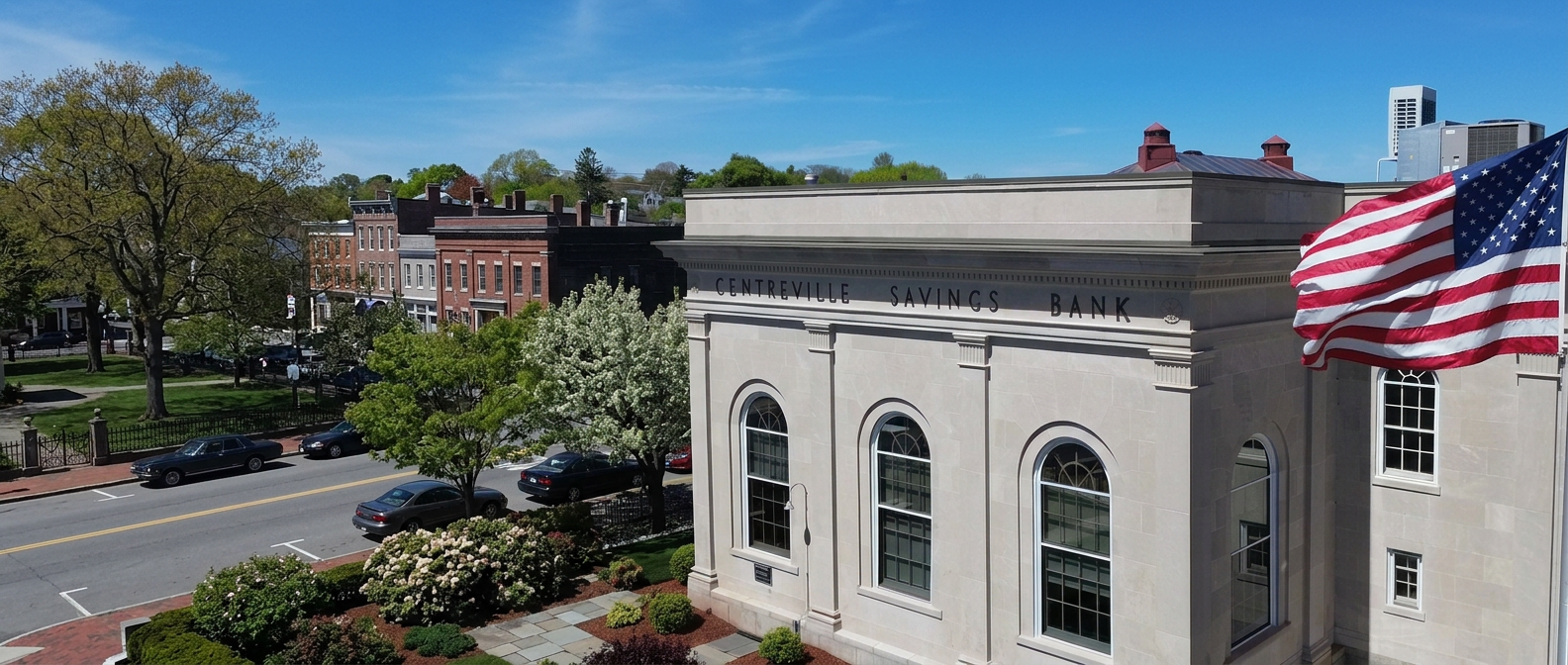 West_warwick_building_with_flag